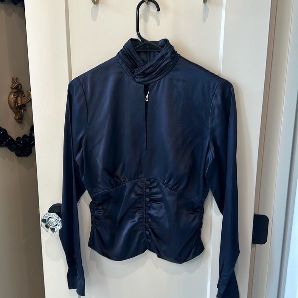 FRAME NAVY BLUE BLOUSE